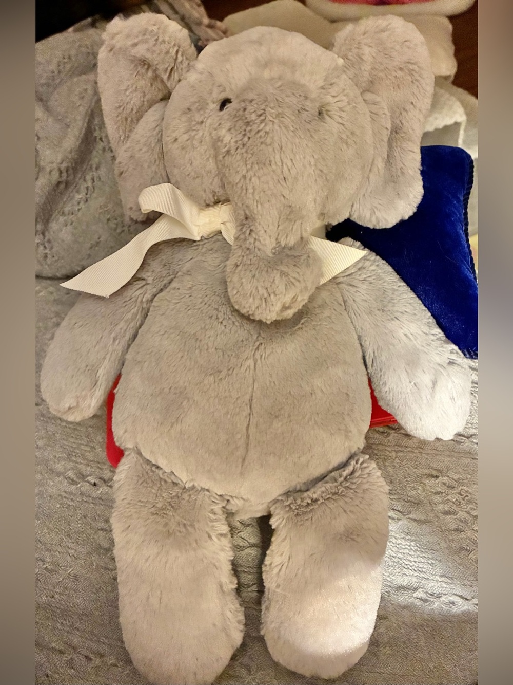 Pottery Barn Kids Nursery Collections Plush Grey Elephant. Clean & Sanitized. EC